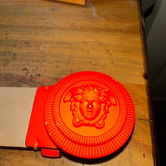 Versace orange  Medusa leather belt florence belt main image 12